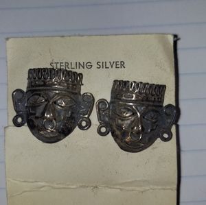 Mayan Silver Earrings from Mexico